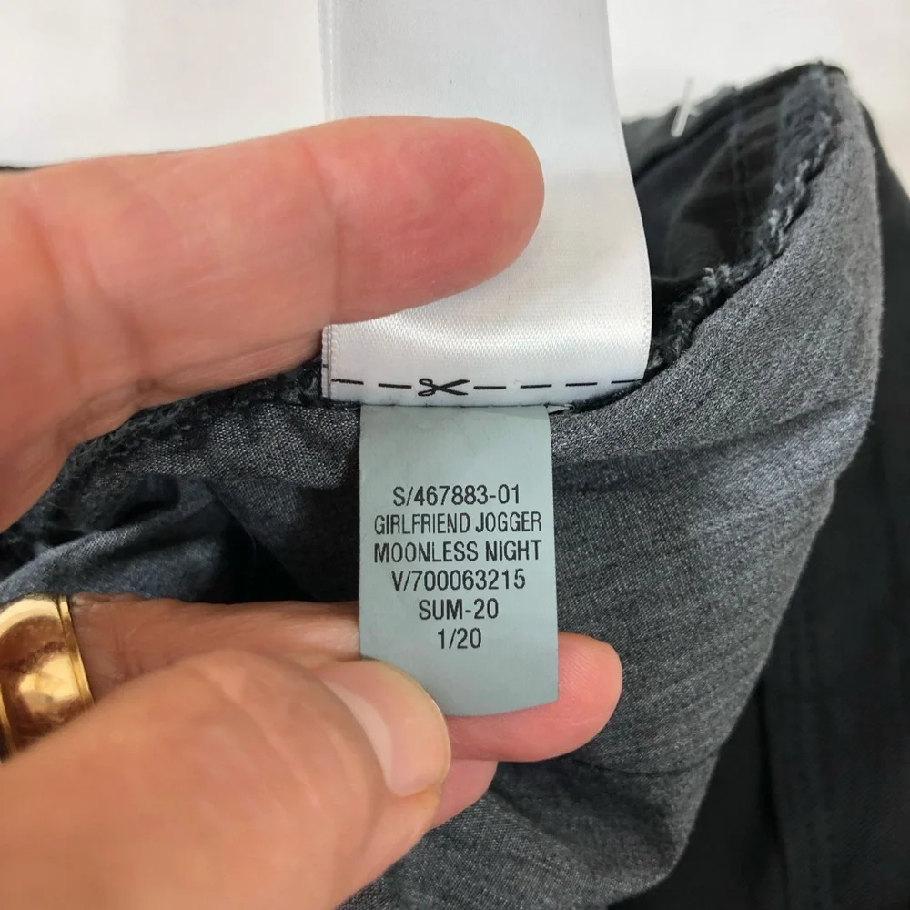 Gap Cotton Blend Charcoal Elastic Back Waist Girlfriend Joggers Pants casual 12T - Picture 10 of 14